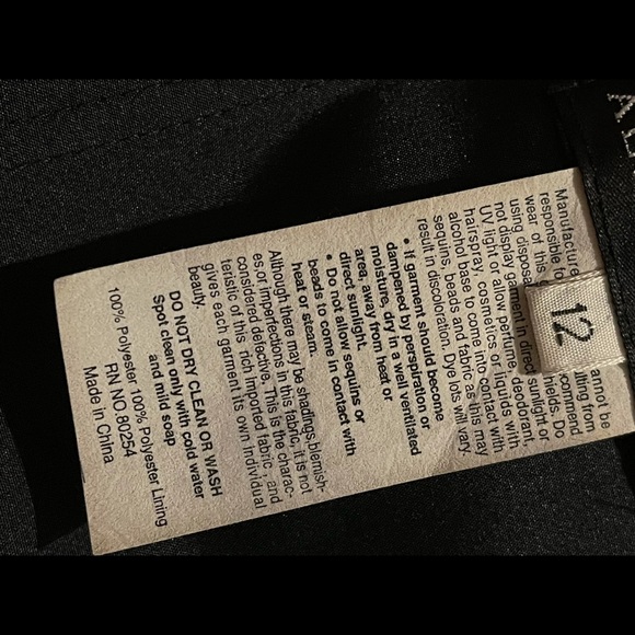 ALYCE Jean De Lys | Black Beaded Satin Strapless gown - Picture 12 of 12